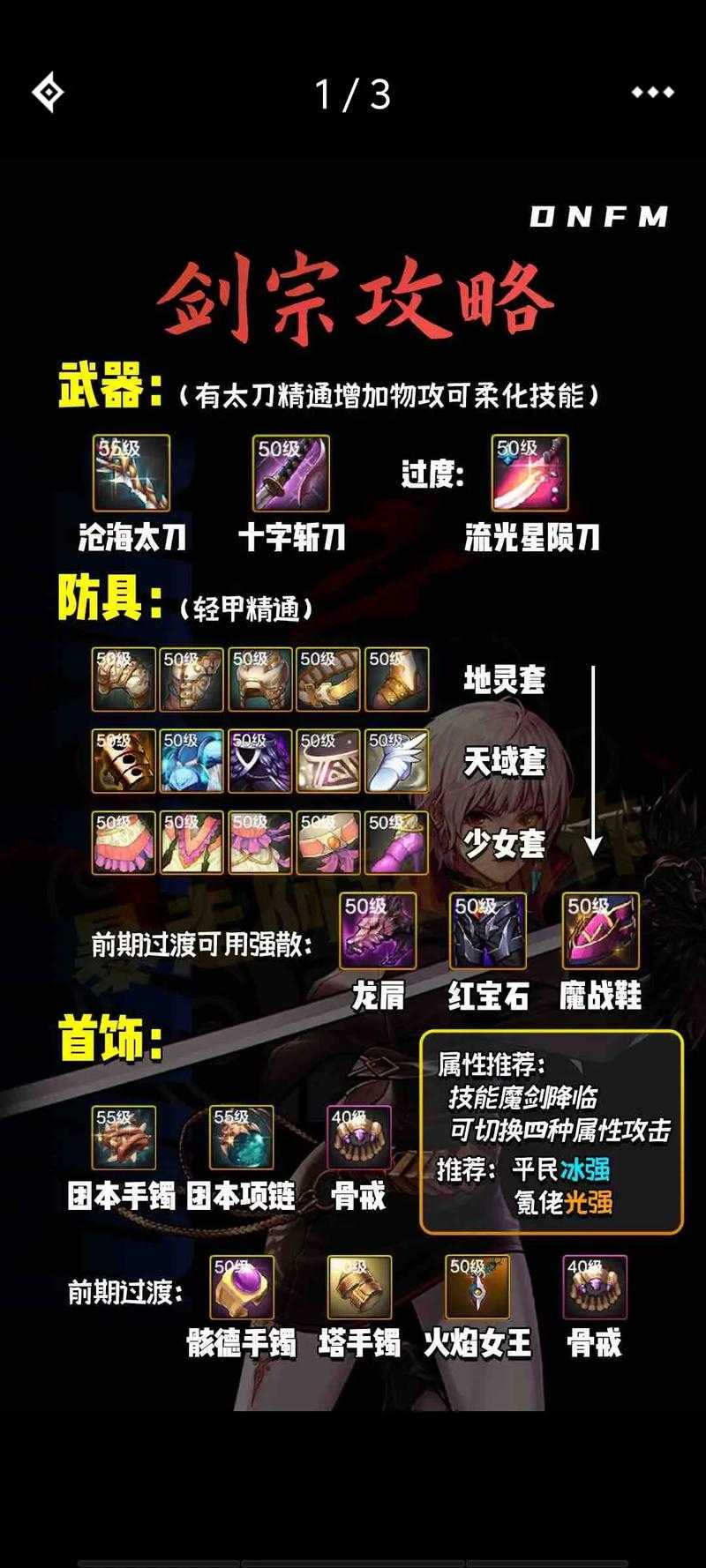 DNF90版本剑宗刷图加点最新技能搭配方案与加点攻略